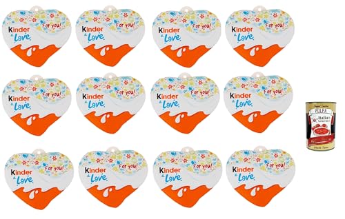 Kinder & Love, Stoffschokolade. Spezialitäten mit feiner Milchschokolade mit Milchfüllung bedeckt 12x 37 g + Italian Gourmet polpa 400g Kinder & Love, Stoffschokolade. Spezialitäten mit feiner Milchschokolade mit Milchfüllung bedeckt 12x 37 g + Italian Gourmet polpa 400g von Italian Gourmet E.R.