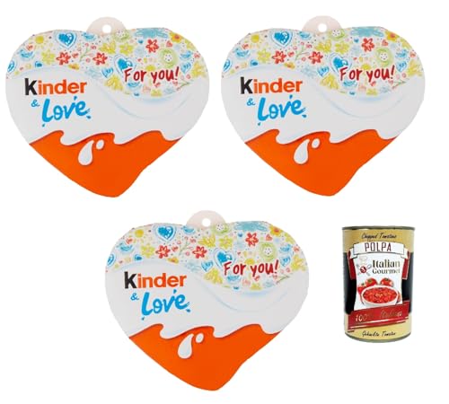 Kinder & Love, Stoffschokolade. Spezialitäten mit feiner Milchschokolade mit Milchfüllung bedeckt 3x 37 g + Italian Gourmet polpa 400g Kinder & Love, Stoffschokolade. Spezialitäten mit feiner Milchschokolade mit Milchfüllung bedeckt 3x 37 g + Italian Gourmet polpa 400g von Italian Gourmet E.R.