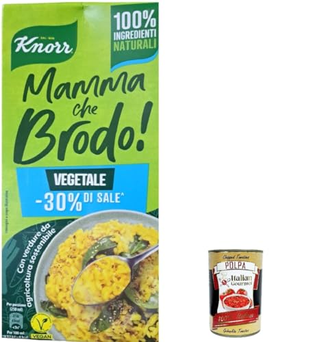 Knor Mamma che Brodo! Vegetale -30% aus Salz Gemüse 1Lt +Italian gourmet polpa 400g von Italian Gourmet E.R.