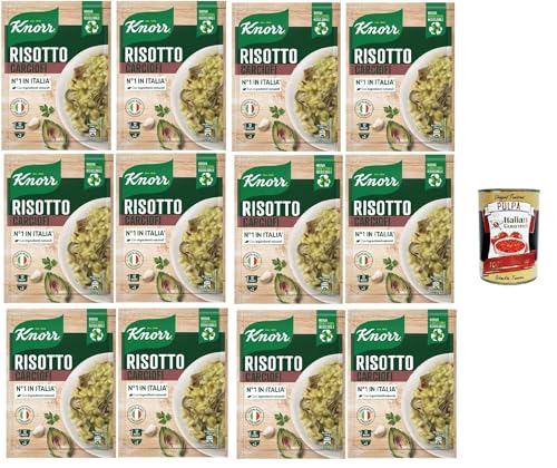 Knorr Artischockenrisotto,fertiges Risotto mit natürlichen Zutaten,100% italienischem Reis und al dente Chicci, zubereitet in der Pfanne oder in der Mikrowelle 12x175 g+ Italian Gourmet Polpa 400g Knorr Artischockenrisotto,fertiges Risotto mit natürlichen Zutaten,100% italienischem Reis und al dente Chicci, zubereitet in der Pfanne oder in der Mikrowelle 12x175 g+ Italian Gourmet Polpa 400g von Italian Gourmet E.R.