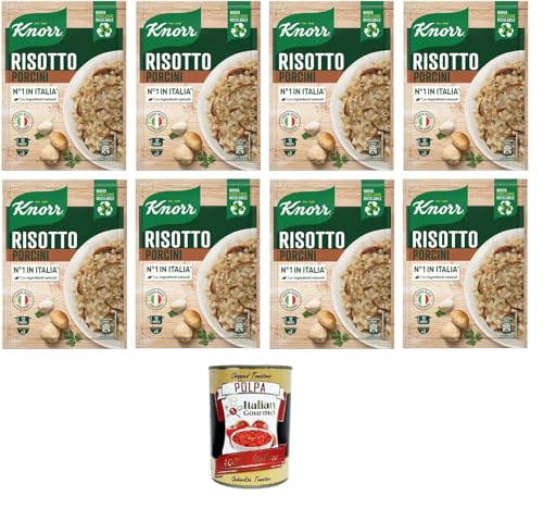 Knorr Risotto Ai Funghi Porcini,fertiges Risotto mit natürlichen Zutaten,100% italienischem Reis und Chicci al Dente, zubereitet in der Pfanne oder in der Mikrowelle,8x175 g+Italian Gourmet polpa 400g Knorr Risotto Ai Funghi Porcini,fertiges Risotto mit natürlichen Zutaten,100% italienischem Reis und Chicci al Dente, zubereitet in der Pfanne oder in der Mikrowelle,8x175 g+Italian Gourmet polpa 400g von Italian Gourmet E.R.
