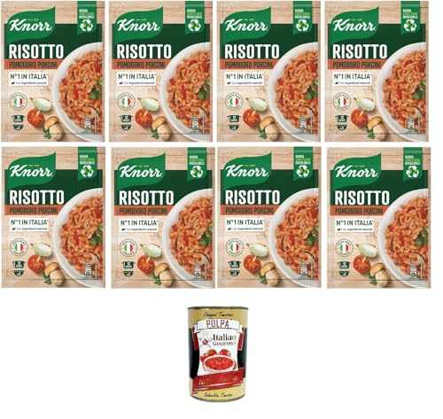 Knorr Risotto Pomodoro e Porcini, fertiges Risotto mit natürlichen Zutaten,100% italienischem Reis und Chicci al Dente,zubereitet in der Pfanne,8x175 g+Italian Gourmet polpa 400g Knorr Risotto Pomodoro e Porcini, fertiges Risotto mit natürlichen Zutaten,100% italienischem Reis und Chicci al Dente,zubereitet in der Pfanne,8x175 g+Italian Gourmet polpa 400g von Italian Gourmet E.R.