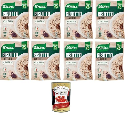 Knorr Risotto mit Trüffel, Fertigrisotto mit natürlichen Zutaten, 100% italienischem Reis und Chicci al Dente, zubereitet im Topf oder in der Mikrowelle, 8x175 g+ Italian Gourmet polpa 400g Knorr Risotto mit Trüffel, Fertigrisotto mit natürlichen Zutaten, 100% italienischem Reis und Chicci al Dente, zubereitet im Topf oder in der Mikrowelle, 8x175 g+ Italian Gourmet polpa 400g von Italian Gourmet E.R.