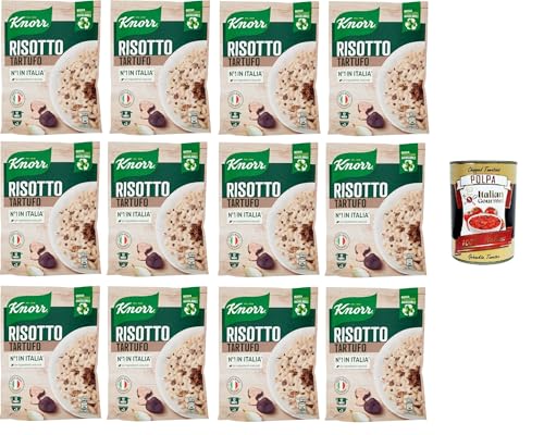 Knorr Risotto mit Trüffel, Fertigrisotto mit natürlichen Zutaten, 100% italienischem Reis und Chicci al Dente, zubereitet im Topf oder in der Mikrowelle,12x175 g+ Italian Gourmet polpa 400g Knorr Risotto mit Trüffel, Fertigrisotto mit natürlichen Zutaten, 100% italienischem Reis und Chicci al Dente, zubereitet im Topf oder in der Mikrowelle,12x175 g+ Italian Gourmet polpa 400g von Italian Gourmet E.R.