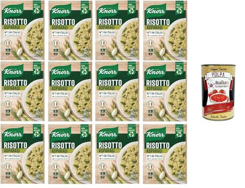 Knorr Spargelrisotto, Fertigrisotto mit natürlichen Zutaten, 100% italienischem Reis und al dente Chicci, zubereitet in der Pfanne oder in der Mikrowelle,12x175gr + Italian Gourmet polpa 400g Knorr Spargelrisotto, Fertigrisotto mit natürlichen Zutaten, 100% italienischem Reis und al dente Chicci, zubereitet in der Pfanne oder in der Mikrowelle,12x175gr + Italian Gourmet polpa 400g von Italian Gourmet E.R.