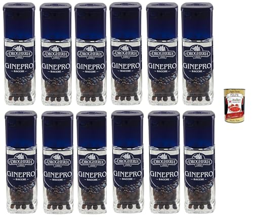 La Drogheria, Bacche Di Ginepro, Wacholderbeeren, säuerlicher und kräftiger Geschmack, für Fleisch- und Wildgerichte 12x 35g + Italian Gourmet polpa 400g La Drogheria, Bacche Di Ginepro, Wacholderbeeren, säuerlicher und kräftiger Geschmack, für Fleisch- und Wildgerichte 12x 35g + Italian Gourmet polpa 400g von Italian Gourmet E.R.