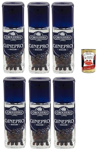 La Drogheria, Bacche Di Ginepro, Wacholderbeeren, säuerlicher und kräftiger Geschmack, für Fleisch- und Wildgerichte 6x 35g + Italian Gourmet polpa 400g La Drogheria, Bacche Di Ginepro, Wacholderbeeren, säuerlicher und kräftiger Geschmack, für Fleisch- und Wildgerichte 6x 35g + Italian Gourmet polpa 400g von Italian Gourmet E.R.