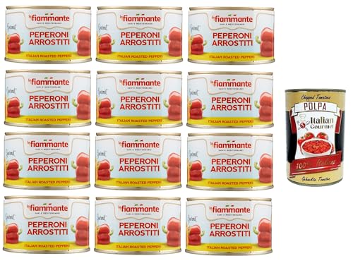 La Fiammante Peperoni arrostiti Geröstete Paprika 12x 350gr + Italian Gourmet polpa 400g La Fiammante Peperoni arrostiti Geröstete Paprika 12x 350gr + Italian Gourmet polpa 400g von Italian Gourmet E.R.