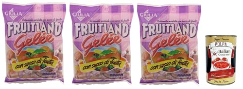 La Giulia, Fruitland Caramelle Gelee, Original Caramelle alla frutta, frucht bonbons, lollies Süßigkeiten 3x 300g + italian Gourmet polpa 400g La Giulia, Fruitland Caramelle Gelee, Original Caramelle alla frutta, frucht bonbons, lollies Süßigkeiten 3x 300g + italian Gourmet polpa 400g von Italian Gourmet E.R.