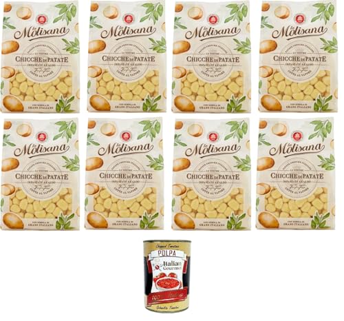 La Molisana, Chicche di Patate,frische Kartoffelchips mit italienischem Weizengrieß – heiß geknetet und gedämpft 8x500gr + Italian Gourmet polpa 400g La Molisana, Chicche di Patate,frische Kartoffelchips mit italienischem Weizengrieß – heiß geknetet und gedämpft 8x500gr + Italian Gourmet polpa 400g von Italian Gourmet E.R.