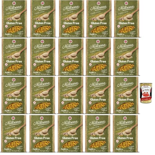 La Molisana, Fusilli n. 28 Senza Glutine, Nudeln Gluten -freie Pasta und Bronzezeichnung mit Vollreis, Mais und Quinoa, Kochzeit 10 Minuten, 24x 400 g + Italian Gourmet polpa 400g La Molisana, Fusilli n. 28 Senza Glutine, Nudeln Gluten -freie Pasta und Bronzezeichnung mit Vollreis, Mais und Quinoa, Kochzeit 10 Minuten, 24x 400 g + Italian Gourmet polpa 400g von Italian Gourmet E.R.