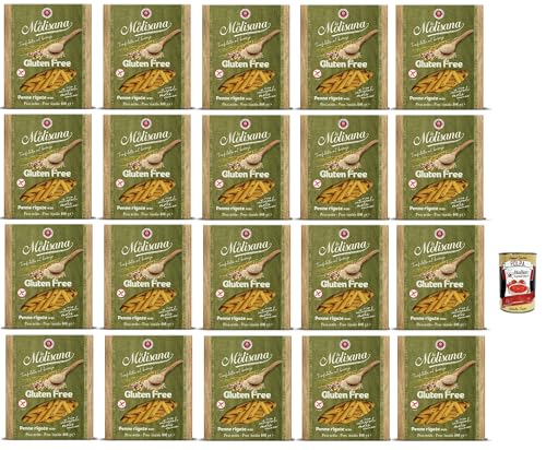 La Molisana, Penne Rigate n. 20 Senza Glutine, Nudeln Gluten -freie Pasta und Bronzezeichnung mit Vollreis, Mais und Quinoa, Kochzeit 10 Minuten, 24x 400 g + Italian Gourmet polpa 400g La Molisana, Penne Rigate n. 20 Senza Glutine, Nudeln Gluten -freie Pasta und Bronzezeichnung mit Vollreis, Mais und Quinoa, Kochzeit 10 Minuten, 24x 400 g + Italian Gourmet polpa 400g von Italian Gourmet E.R.