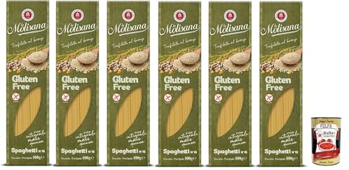 La Molisana, Spaghetti N.15 Senza Nudeln Glutine, Gluten -freie Pasta und Bronzezeichnung mit Vollreis, Mais und Quinoa, Kochzeit 10 Minuten, 6x 400 g + Italian Gourmet polpa 400g La Molisana, Spaghetti N.15 Senza Nudeln Glutine, Gluten -freie Pasta und Bronzezeichnung mit Vollreis, Mais und Quinoa, Kochzeit 10 Minuten, 6x 400 g + Italian Gourmet polpa 400g von Italian Gourmet E.R.