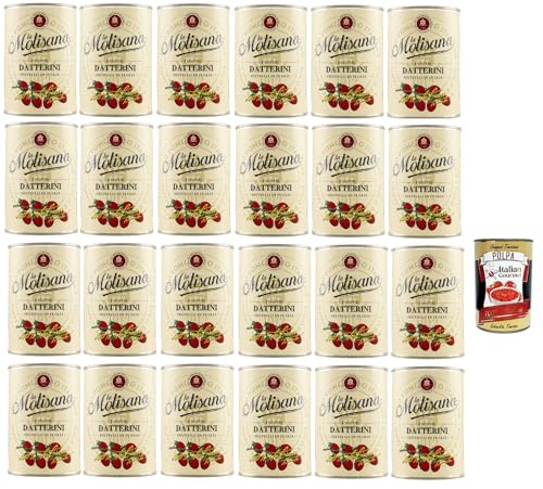 La Molisana Datterini, Kirschtomaten Datterini süßer Geschmack längliche Form italienisches Sauce Tomaten 24x 400g + Italian Gourmet polpa 400g La Molisana Datterini, Kirschtomaten Datterini süßer Geschmack längliche Form italienisches Sauce Tomaten 24x 400g + Italian Gourmet polpa 400g von Italian Gourmet E.R.