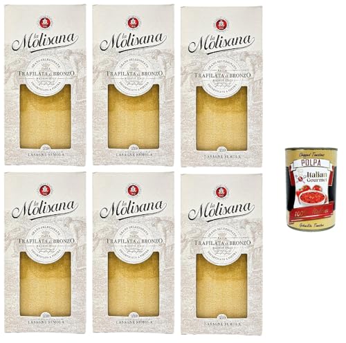 La Molisana Lasagne semola N. 219 Pasta Lenta Lavorazione Teigwaren aus Hartweizengrieß Bronze-Zeichnung 6x 500g + Italian Gourmet polpa 400g La Molisana Lasagne semola N. 219 Pasta Lenta Lavorazione Teigwaren aus Hartweizengrieß Bronze-Zeichnung 6x 500g + Italian Gourmet polpa 400g von Italian Gourmet E.R.