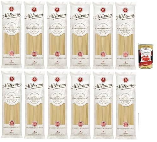 La Molisana Pasta, Spaghetto Quadrato n. 1, Italienische Weizennudeln - Bronze -durchbohrt, rau und hartnäckig mit ausgezeichneter Kochhalte - 12x 500 g + italian Gourmet polpa 400g La Molisana Pasta, Spaghetto Quadrato n. 1, Italienische Weizennudeln - Bronze -durchbohrt, rau und hartnäckig mit ausgezeichneter Kochhalte - 12x 500 g + italian Gourmet polpa 400g von Italian Gourmet E.R.