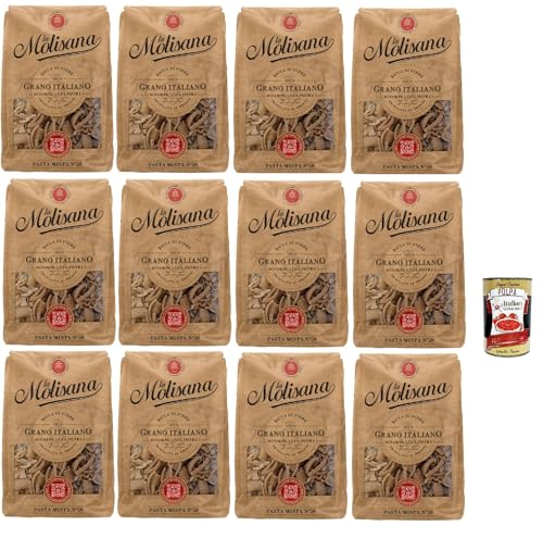 La Molisana Pasta Integrale Pasta mista n°58, Vollkornnudeln Vollkornpasta,100% italienischer Weizen,Bronzepaste 12x 500g Packung + Italian Gourmet polpa 400g La Molisana Pasta Integrale Pasta mista n°58, Vollkornnudeln Vollkornpasta,100% italienischer Weizen,Bronzepaste 12x 500g Packung + Italian Gourmet polpa 400g von Italian Gourmet E.R.