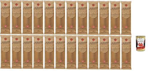 La Molisana Pasta Integrale Spaghetti quadrati n°1, Vollkornnudeln Vollkornpasta,100% italienischer Weizen,Bronzepaste 24x 500g Packung + Italian Gourmet polpa 400g La Molisana Pasta Integrale Spaghetti quadrati n°1, Vollkornnudeln Vollkornpasta,100% italienischer Weizen,Bronzepaste 24x 500g Packung + Italian Gourmet polpa 400g von Italian Gourmet E.R.