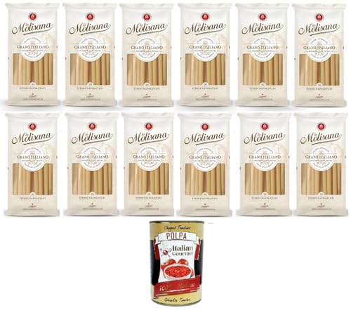 La Molisana Zitoni Napoletani N. 10 Pasta Lenta Lavorazione Teigwaren aus Hartweizengrieß Bronze-Zeichnung 12x 500g + Italian Gourmet Polpa 400g La Molisana Zitoni Napoletani N. 10 Pasta Lenta Lavorazione Teigwaren aus Hartweizengrieß Bronze-Zeichnung 12x 500g + Italian Gourmet Polpa 400g von Italian Gourmet E.R.
