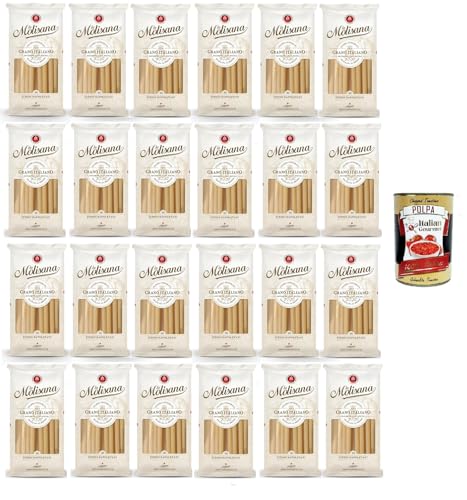 La Molisana Zitoni Napoletani N. 10 Pasta Lenta Lavorazione Teigwaren aus Hartweizengrieß Bronze-Zeichnung 24x 500g + Italian Gourmet Polpa 400g La Molisana Zitoni Napoletani N. 10 Pasta Lenta Lavorazione Teigwaren aus Hartweizengrieß Bronze-Zeichnung 24x 500g + Italian Gourmet Polpa 400g von Italian Gourmet E.R.