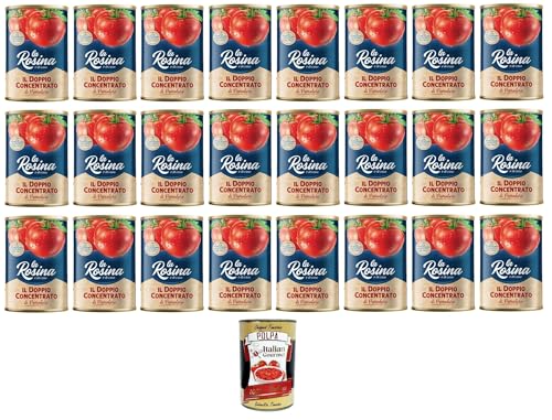 La Rosina Doppio Concentrato Di Pomodoro,Doppeltes Tomatenkonzentrat,100% Italienische Tomaten,24x 400g + Italian Gourmet polpa 400g La Rosina Doppio Concentrato Di Pomodoro,Doppeltes Tomatenkonzentrat,100% Italienische Tomaten,24x 400g + Italian Gourmet polpa 400g von Italian Gourmet E.R.