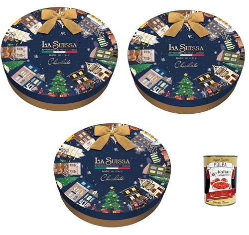 La Suissa Ghirlanda Packung mit Milch-, Zartbitter- und Karamellschokolade 3x450gr + Italian Gourmet polpa 400g La Suissa Ghirlanda Packung mit Milch-, Zartbitter- und Karamellschokolade 3x450gr + Italian Gourmet polpa 400g von Italian Gourmet E.R.