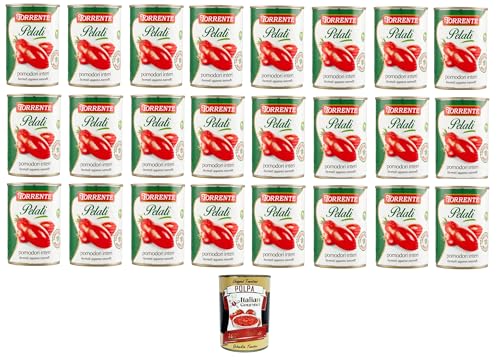 La Torrente Pelati pomodori interi Geschälte ganze Tomaten 24x400gr + Italian Gourmet polpa 400g La Torrente Pelati pomodori interi Geschälte ganze Tomaten 24x400gr + Italian Gourmet polpa 400g von Italian Gourmet E.R.