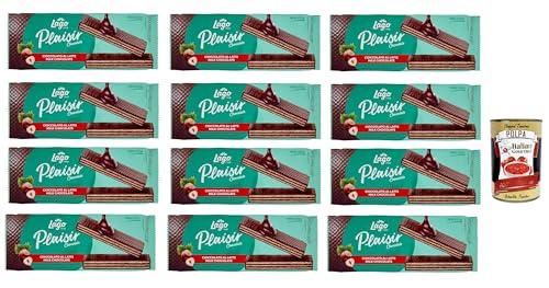 Lago, Plaisir 12x 120g, Wafer mit Milchschokolade bedeckt und mit Haselnusscreme 57% gefüllt + Italian Gourmet polpa 400g Lago, Plaisir 12x 120g, Wafer mit Milchschokolade bedeckt und mit Haselnusscreme 57% gefüllt + Italian Gourmet polpa 400g von Italian Gourmet E.R.