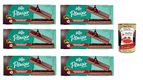 Lago, Plaisir 6x 120g, Wafer mit Milchschokolade bedeckt und mit Haselnusscreme 57% gefüllt + Italian Gourmet polpa 400g Lago, Plaisir 6x 120g, Wafer mit Milchschokolade bedeckt und mit Haselnusscreme 57% gefüllt + Italian Gourmet polpa 400g von Italian Gourmet E.R.