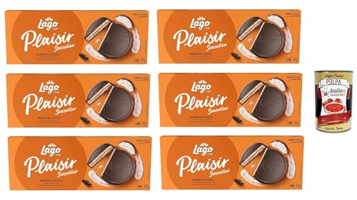 Lago , Plaisir Rondò Cocco 6x 98g, Köstliche Kokoskekse, überzogen mit dunkler Schokolade und gefüllt mit einer Streuselwaffel und Kokoscreme + Italian Gourmet polpa 400g Lago , Plaisir Rondò Cocco 6x 98g, Köstliche Kokoskekse, überzogen mit dunkler Schokolade und gefüllt mit einer Streuselwaffel und Kokoscreme + Italian Gourmet polpa 400g von Italian Gourmet E.R.