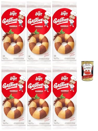 Lago 1968, Le Merende di Ciambelle al Cacao 6x 180g, Kakao-Donuts, Einzeln verpackte, weiche Snacks, ohne Palmöl + Italian Gourmet polpa 400g Lago 1968, Le Merende di Ciambelle al Cacao 6x 180g, Kakao-Donuts, Einzeln verpackte, weiche Snacks, ohne Palmöl + Italian Gourmet polpa 400g von Italian Gourmet E.R.