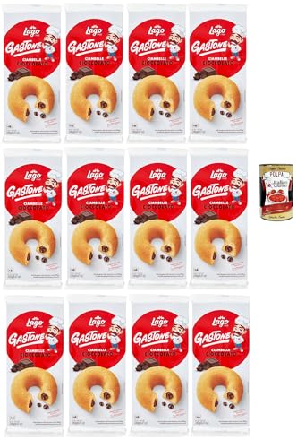 Lago 1968, Le Merende di Ciambelle al cioccolato 12x 240g, Donuts mit Schokolade, Einzeln verpackte, weiche Snacks, ohne Palmöl + Italian Gourmet polpa 400g Lago 1968, Le Merende di Ciambelle al cioccolato 12x 240g, Donuts mit Schokolade, Einzeln verpackte, weiche Snacks, ohne Palmöl + Italian Gourmet polpa 400g von Italian Gourmet E.R.