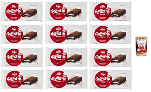 Lago 1968, Le Merende di Gastone Golosa al Cacao, Kuchen Snacks mit Milchcreme und Kakaoabdeckung 12x 195g, natürlich ohne Palmöl lassen + Italian Gourmet polpa 400g Lago 1968, Le Merende di Gastone Golosa al Cacao, Kuchen Snacks mit Milchcreme und Kakaoabdeckung 12x 195g, natürlich ohne Palmöl lassen + Italian Gourmet polpa 400g von Italian Gourmet E.R.