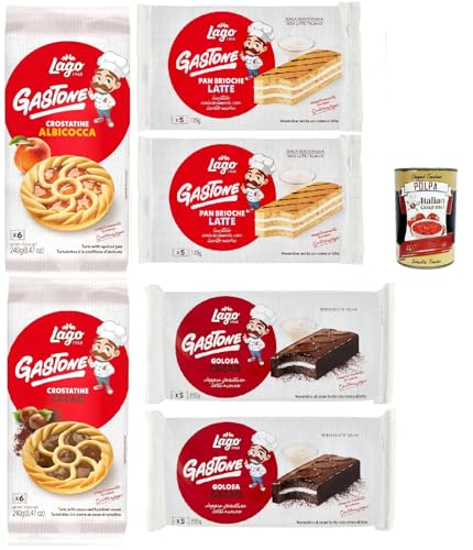 Lago 1968, Le Merende di Gastone Testpaket, Törtchen und schokolade kuchen, einzeln verpackt, , Kindersnack ohne Palmöl 6 stuck+ Italian Gourmet polpa 400g Lago 1968, Le Merende di Gastone Testpaket, Törtchen und schokolade kuchen, einzeln verpackt, , Kindersnack ohne Palmöl 6 stuck+ Italian Gourmet polpa 400g von Italian Gourmet E.R.