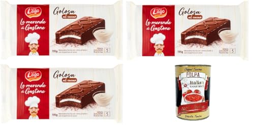 Lago Gastone- Golosa al cacao Leckere Kakao-Doppelfüllung mit Milch und Kakao 3x 195gr+ Italian Gourmet Polpa 400g Lago Gastone- Golosa al cacao Leckere Kakao-Doppelfüllung mit Milch und Kakao 3x 195gr+ Italian Gourmet Polpa 400g von Italian Gourmet E.R.