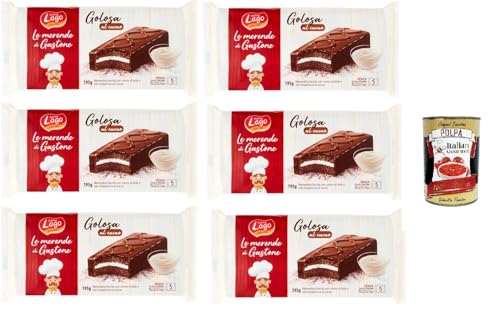 Lago Gastone- Golosa al cacao Leckere Kakao-Doppelfüllung mit Milch und Kakao 6x 195gr+ Italian Gourmet Polpa 400g Lago Gastone- Golosa al cacao Leckere Kakao-Doppelfüllung mit Milch und Kakao 6x 195gr+ Italian Gourmet Polpa 400g von Italian Gourmet E.R.