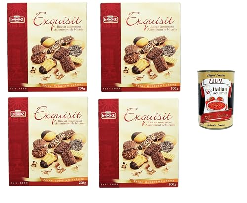 Lambertz Exquisit Gebäckmischung, Auswahl an Keksen, 4x 200 g +Italian Gourmet polpa 400g Lambertz Exquisit Gebäckmischung, Auswahl an Keksen, 4x 200 g +Italian Gourmet polpa 400g von Italian Gourmet E.R.
