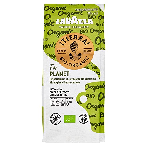 Lavazza, Tierra! For Planet gemahlener Kaffee, 6 Packungen à 180 g, ideal für Moka mit Blumen und Fruchtnoten Intensität 6/10, leichte Röstung + Italian Gourmet Polpa 400g von Italian Gourmet E.R.