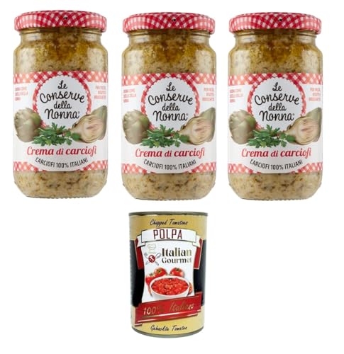 Le Conserve della Nonna- Crema di Carciofi Artischockencreme für Nudeln, Reis und Croutons 3x 190gr+ Italian Gourmet polpa 400g Le Conserve della Nonna- Crema di Carciofi Artischockencreme für Nudeln, Reis und Croutons 3x 190gr+ Italian Gourmet polpa 400g von Italian Gourmet E.R.