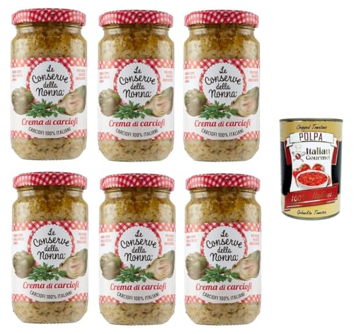 Le Conserve della Nonna- Crema di Carciofi Artischockencreme für Nudeln, Reis und Croutons 6x 190gr+ Italian Gourmet polpa 400g Le Conserve della Nonna- Crema di Carciofi Artischockencreme für Nudeln, Reis und Croutons 6x 190gr+ Italian Gourmet polpa 400g von Italian Gourmet E.R.