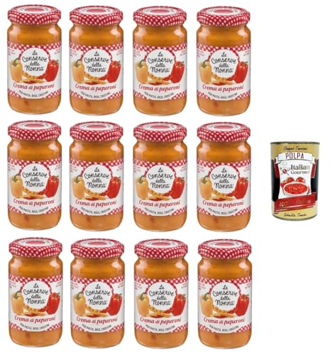 Le Conserve della Nonna- Crema di Peperoni Pfeffercreme für Nudeln, Reis und Croutons 12x 190gr + Italian Gourmet polpa 400g Le Conserve della Nonna- Crema di Peperoni Pfeffercreme für Nudeln, Reis und Croutons 12x 190gr + Italian Gourmet polpa 400g von Italian Gourmet E.R.