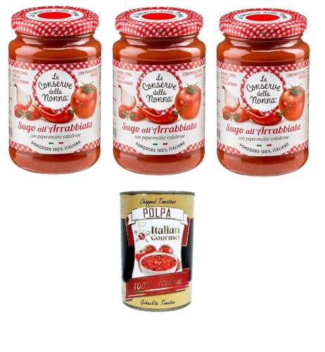 Le Conserve della Nonna- Sugo All'Arrabbiata Sauce 3x 190g + Italian Gourmet polpa 400g Le Conserve della Nonna- Sugo All'Arrabbiata Sauce 3x 190g + Italian Gourmet polpa 400g von Italian Gourmet E.R.