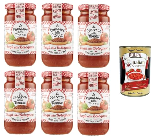 Le Conserve della Nonna- Sugo Ragù Alla Bolognese Sauce 6x 190g + Italian Gourmet polpa 400gr Le Conserve della Nonna- Sugo Ragù Alla Bolognese Sauce 6x 190g + Italian Gourmet polpa 400gr von Italian Gourmet E.R.