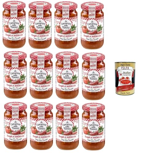 Le Conserve della Nonna- Sugo Ragù di Salsiccia Wurst-Ragù-Sauce 12x 190g + Italian Gourmet Polpa 400gr Le Conserve della Nonna- Sugo Ragù di Salsiccia Wurst-Ragù-Sauce 12x 190g + Italian Gourmet Polpa 400gr von Italian Gourmet E.R.
