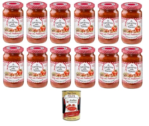 Le Conserve della Nonna- Sugo alla Puttanesca Soße 12x 190g + Italian Gourmet polpa 400g Le Conserve della Nonna- Sugo alla Puttanesca Soße 12x 190g + Italian Gourmet polpa 400g von Italian Gourmet E.R.