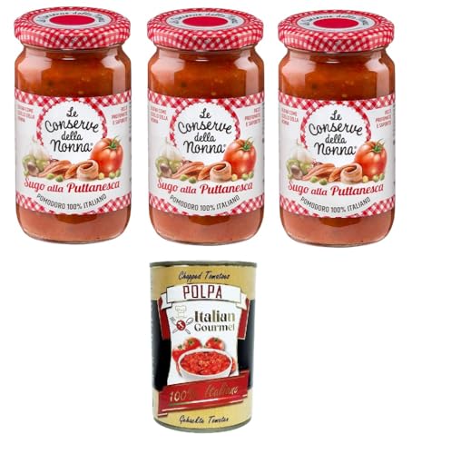 Le Conserve della Nonna- Sugo alla Puttanesca Soße 3x 190g + Italian Gourmet polpa 400g Le Conserve della Nonna- Sugo alla Puttanesca Soße 3x 190g + Italian Gourmet polpa 400g von Italian Gourmet E.R.