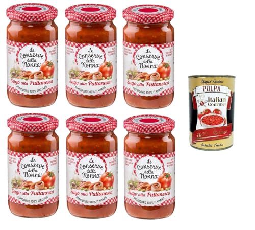 Le Conserve della Nonna- Sugo alla Puttanesca Soße 6x 190g + Italian Gourmet polpa 400g Le Conserve della Nonna- Sugo alla Puttanesca Soße 6x 190g + Italian Gourmet polpa 400g von Italian Gourmet E.R.