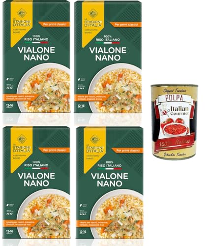 Le Stagioni D'Italia Riso Vialone Nano Reis 4x1kg + Italian Gourmet polpa 400g Le Stagioni D'Italia Riso Vialone Nano Reis 4x1kg + Italian Gourmet polpa 400g von Italian Gourmet E.R.