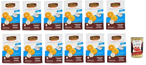 Le Veneziane piccoli piaceri croccanti senza glutine, biscotti al Cocco. Kokoskekse. kuchen gluten free, glutenfrei 12x 250 g + Italian Gourmet polpa 400g Le Veneziane piccoli piaceri croccanti senza glutine, biscotti al Cocco. Kokoskekse. kuchen gluten free, glutenfrei 12x 250 g + Italian Gourmet polpa 400g von Italian Gourmet E.R.