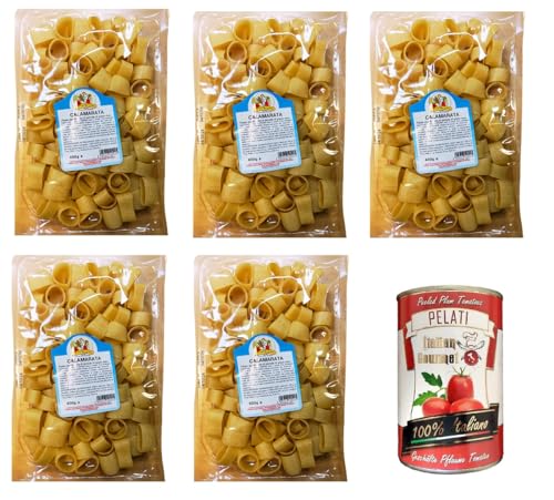 Le Vie del Grano- CALAMARATA Mit Hartweizengrieß stabilisierte Nudeln 5x 400gr + Italian Gourmet pelati 400g Le Vie del Grano- CALAMARATA Mit Hartweizengrieß stabilisierte Nudeln 5x 400gr + Italian Gourmet pelati 400g von Italian Gourmet E.R.